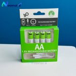 AA 1.5V 2600mWh Rechargeable Battery (4Pcs Set)