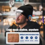Bluetooth Calling Smart Music Cap With LED (Rechargeable)