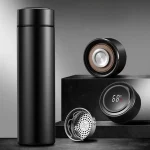 Modern Style Hot & Cold Flask With Led Temperature Monitor (Black-কালো)