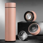 Modern Style Hot & Cold Flask With Led Temperature Monitor (Golden-সোনালী) - Image 3